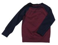 Vínovo-tmavomodré thermo triko Lupilu