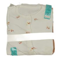 Nové - 3x overal - bílý s květinami + růžový se sovami + starorůžový Primark