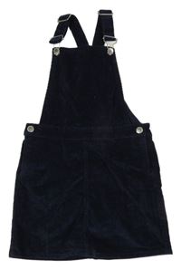 Tmavomodré laclové manšestrové šaty 