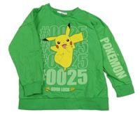 Zelená mikina se Pikachu dunnes