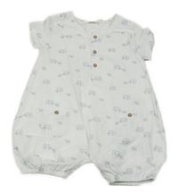 Bílý kraťasový overal se slony Next