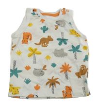 Bílé tílko s barevnými obrázky 