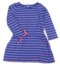 Modro-růžové pruhované šaty H&M