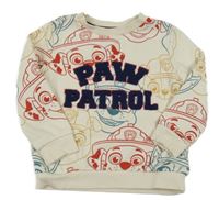 Smetanová mikina vzorovaná mikina s Tlapkovou patrolou Nickelodeon