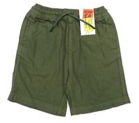 Nové - khaki plátěné kraťasy George