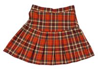 Červeno-zeleno-tmavomodrá kostkovaná sukně H&M