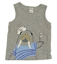 Šedé tílko s mrožem H&M