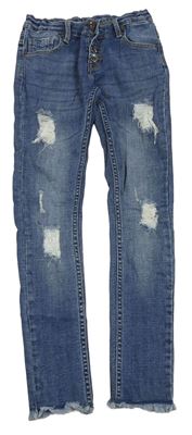 Modré skinny rifle s prošoupáním Pepe Jeans