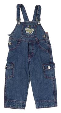 Modré laclové rifle se slony 