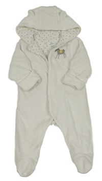 Bílá zateplená sametová kombinéza s koněm John Lewis