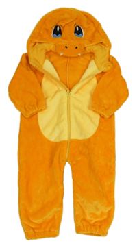 Kostým - Oranžová plyšová kombinéza s kapucí - Pokémon 