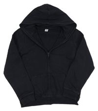 Tmavomodrá propínací mikina s kapucí Tu