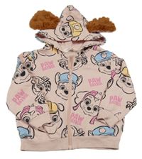 Růžová propínací mikina s kapucí - Tlapková patrola H&M