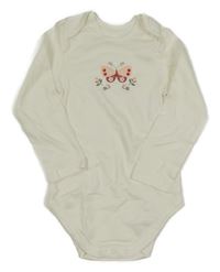 Bílé body s motýlkem C&A