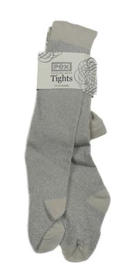 Nové - Stříbrné třpytivé punčocháče 