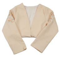 Světlerůžové bolerko s výšivkami květů 