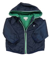 Tmavomodrá šusťáková jarní bunda s kapucí Chicco