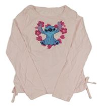 Světlerůžové triko se Stitchem Disney