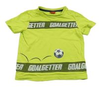 Světlezelené tričko s nápisy a míčem S. Oliver