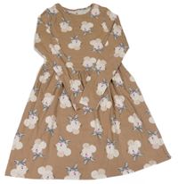 Hnědé šaty s myškami H&M