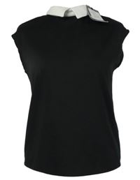 Nové - Dámská černá halenka s bílým límečkem Mohito 