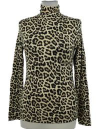 Dámské černo-béžové vzorované triko s rolákem H&M