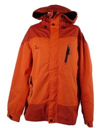 Pánská červená šusťáková jarní outdoorová bunda s kapucí Out Living 