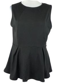Dámský černý peplum top 