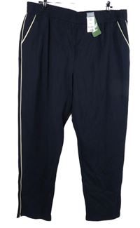 Nové - Dámské tmavomodré teplákové kalhoty s pruhy Papaya 