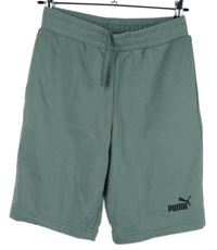 Pánské světlekhaki teplákové kraťasy Puma