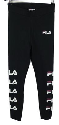Dámské černé legíny s logy Fila 
