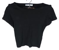 Dámské černé crop tričko Zara 