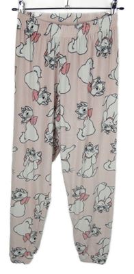 Dámské světlerůžové plyšové kalhoty s Marií Primark 