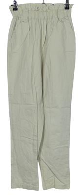 Dámské béžové plátěné kalhoty zn. Primark vel. 32