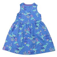 Modré bavlněné šaty s delfíny M&S