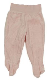 Světlerůžové sametové polodupky C&A