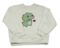 Bílá mikina s dinem Shein