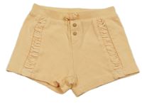 Oranžové žebrované bavlněné kraťasy C&A