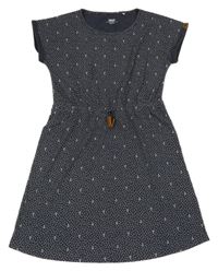 Tmavomodré puntíkaté šaty s kotvami Yigga