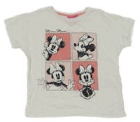 Bílé tričko s Minnie 