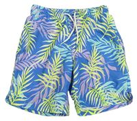 Modro-barevné plážové kraťasy s listy zn. Primark