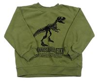 Khaki mikina s kostrou dinosaura H&M
