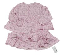 Světlerůžovo-bílé květované šaty Dunnes stores