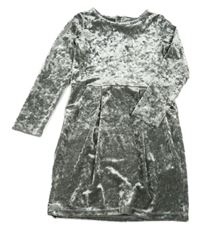 Šedé sametové šaty H&M