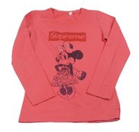 Růžové triko s Minnie 