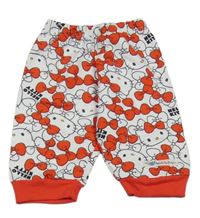 Bílo-červené capri tepláky s Kitty 