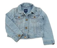 Modrá riflová crop bunda GAP