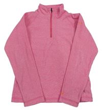 Růžová pruhovaná fleecová funkční mikina Trespass