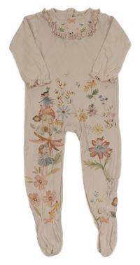 Světlerůžový overal s květy a vílami a volánky Next