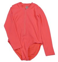 Neonově růžové žabičkové UV plavky Next